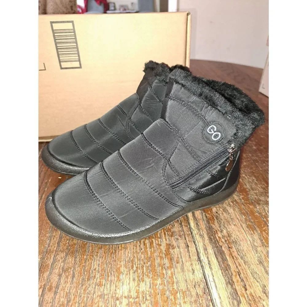 New Size 10 (41) Black Snow Shoes Booties Ankle Boots Lightweight Waterproof